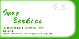 imre berkics business card